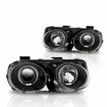 Winjet Halo Projector Head Lights - Black / Clear CHWJ-0217-B